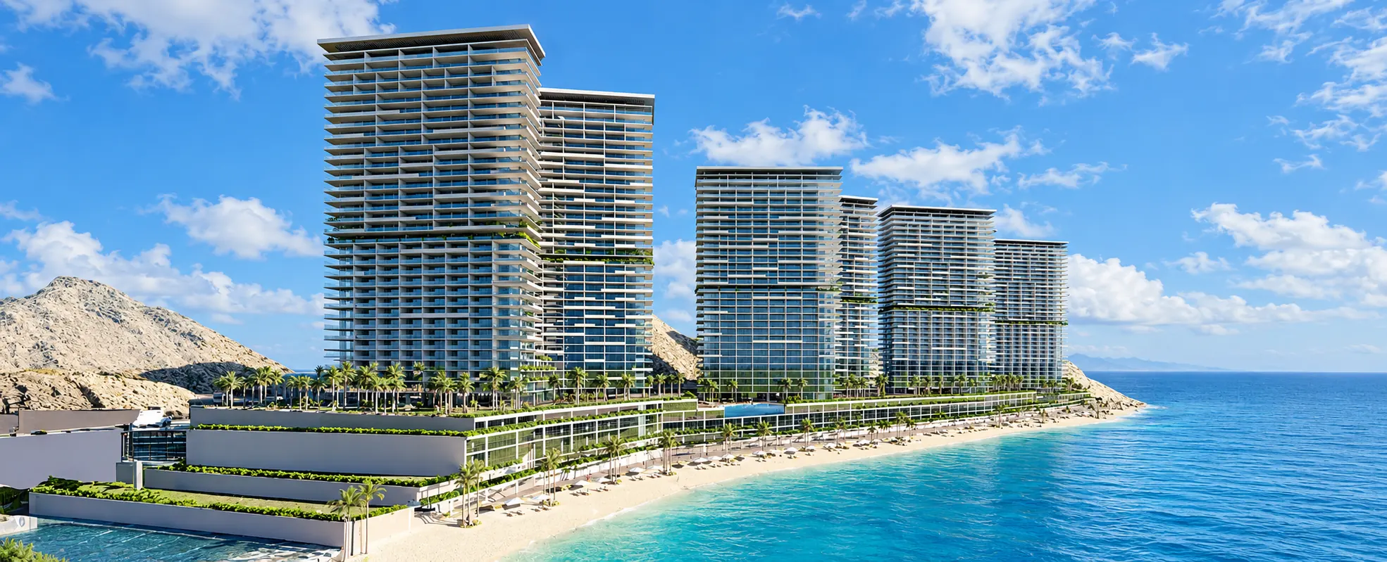 Riviera Heights towers beside the Red Sea