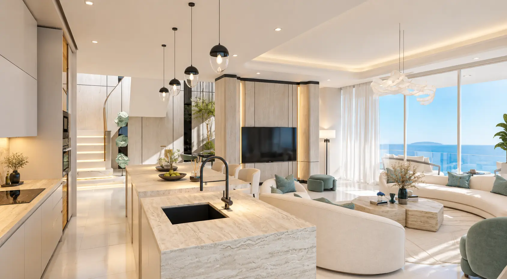 Riviera Heights illustrative render — Space to gather.